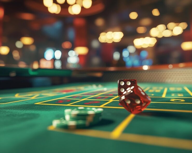 Ante and Play bet zones on Three Card Poker layout